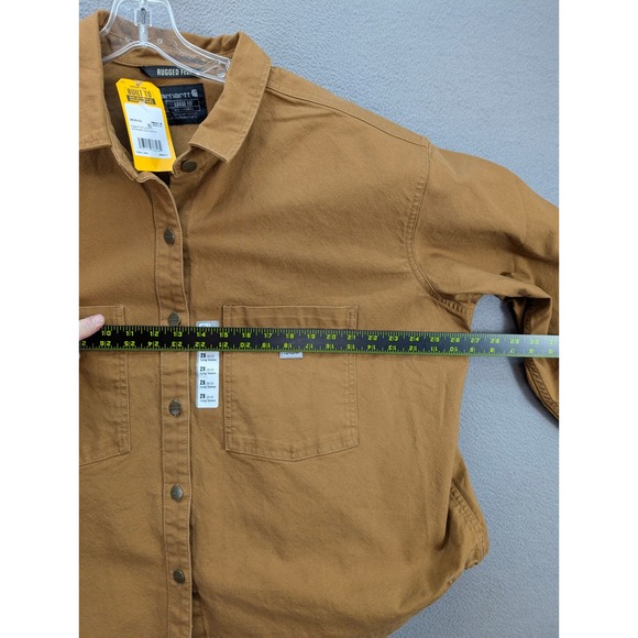 Carhartt Women's Rugged Flex Loose Fit Heavyweight Duck Overshirt Brown 2X NWT - Picture 5 of 10